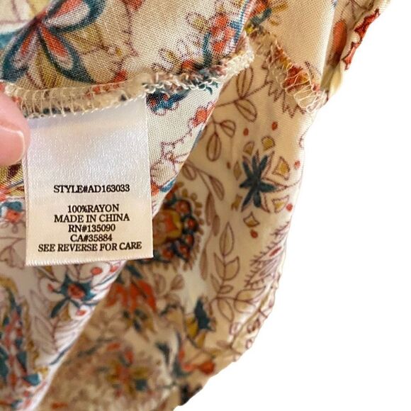 altar'd state small tassel long bell sleeveāpaisley print dressāshort - Picture 3 of 7